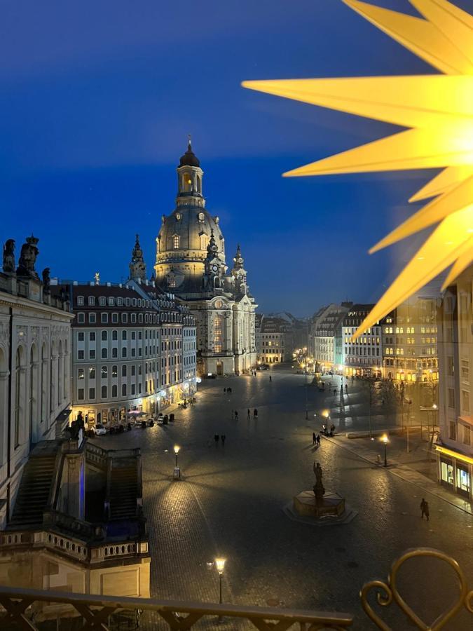 Luxus Suite Mit Einmaligem Blick Auf Die Frauenkirche Дрезден Екстериор снимка